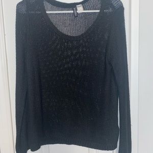 See Through Black Sweater/ Long sleeve